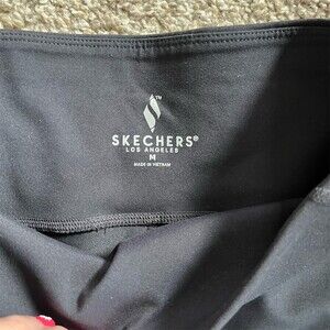 Skechers GoWalk GoFlex Leggings Womens Size M Black High Waist 7/8 Pockets